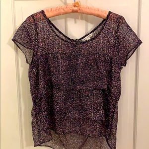 AE Purple Sheer Top